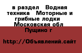  в раздел : Водная техника » Моторные и грибные лодки . Московская обл.,Пущино г.